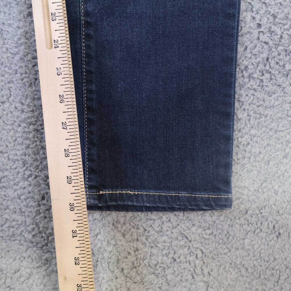 Levis Mid Rise Skinny Jeans Womens 12 Dark Wash Stretch Denim Blue 6M/28 - Picture 10 of 15